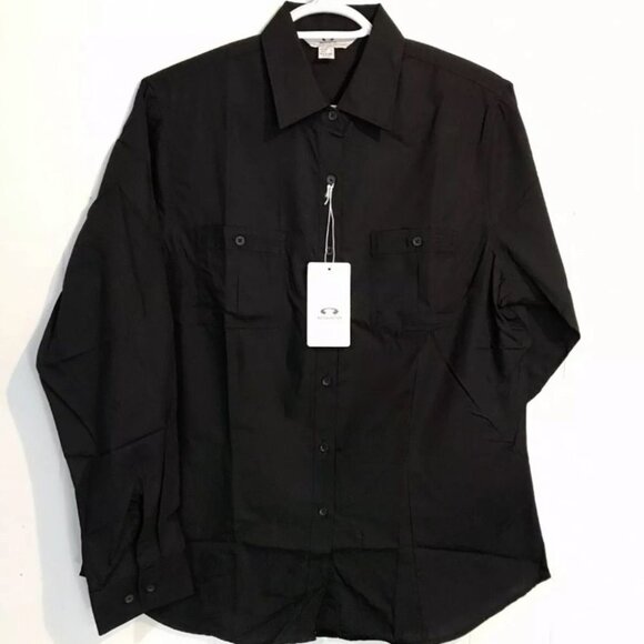 Biz Collection Black Long Sleeve Button Down New - Picture 2 of 3